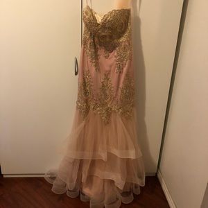 Pink sequined Prom dress